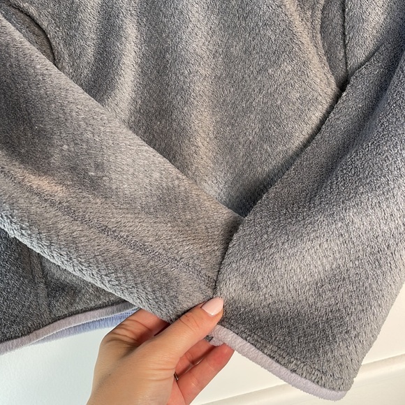 Patagonia Retool Cozy Popover Snap Sweatshirt Pale Blue w Pockets S - Picture 4 of 9